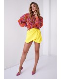 Elegant wrap skirt and shorts, yellow 16228 - Online store - Boutique